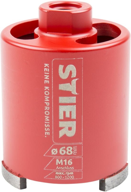 Dosensenker Universal das System für Staubabsaugung M16 ,68 mm, Dosenbohrer, Bohrkrone für Steckdose, Kernbohrer - Stier