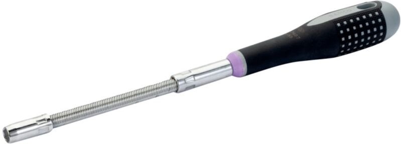 Bahco ERGO Steckschlüssel für Sechskantschrauben mit flexibler Verlängerung und 3-Komponenten-Griff, 6 mm x 150 mm