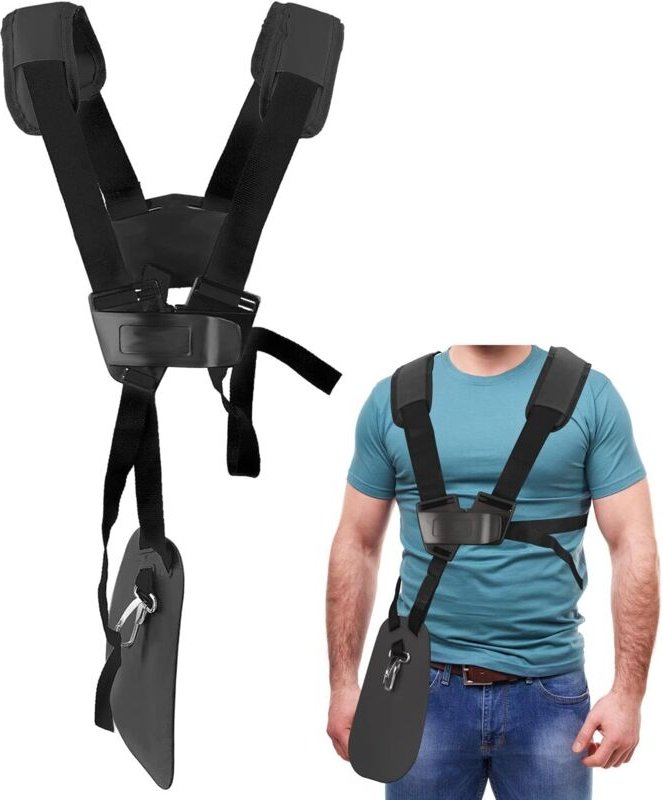 Freischneider-Geschirr – Doppelter Schultergurt-Trimmer mit verstellbarem, robustem Nylongürtel, Freischneider-Geschirr ...