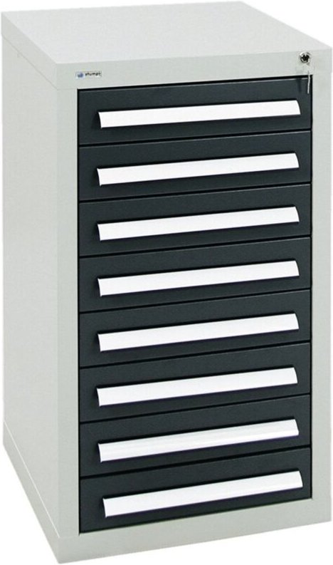 Stumpf - Schubladenschrank Serie T-100/35-1, ral 7035/7016, 8 Schubladen