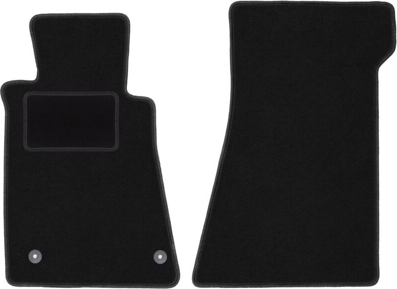 Vordere Matten schwarz für: Mercedes SL R107 mit Katalysator Coupé, Cabrio (1985-1989)