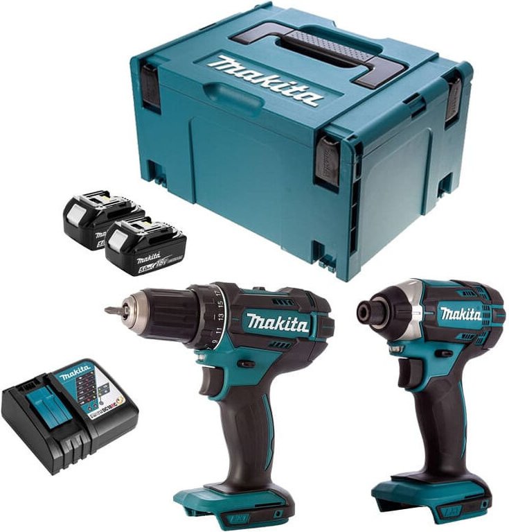 Thumbnail - Combopack 2 Werkzeuge 18V Li-Ion (2x5,0 Ah) Bohrmaschine DDF482 Schlagschrauber DTD152 - MAKITA DLX2127TJ