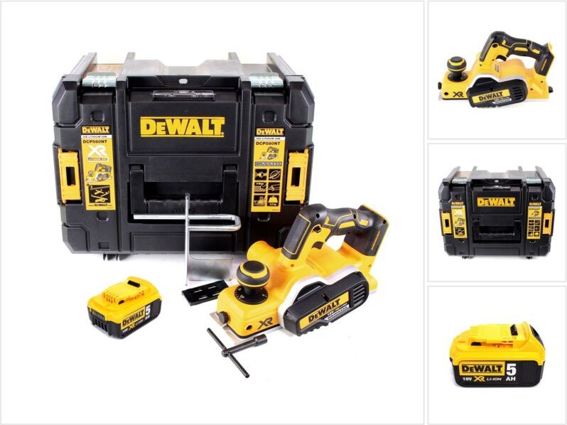 Thumbnail - DeWalt DCP 580 NT Akku Hobel 18V 82mm + 1x Akku 5,0Ah + TSTAK - ohne Ladegerät