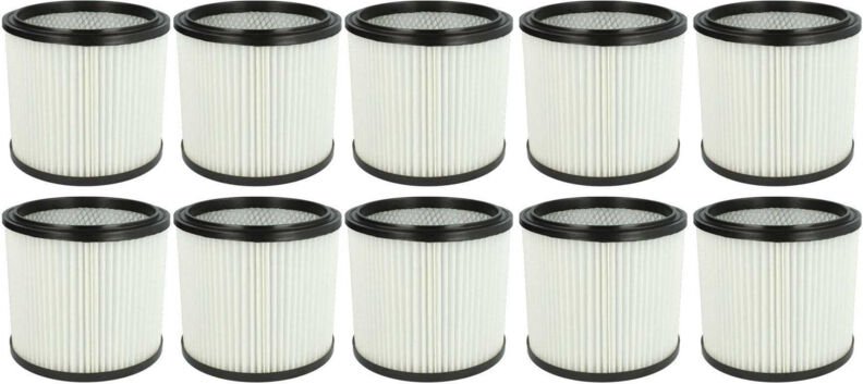 10x Faltenfilter Ersatz für 6.904-042.0 für Staubsauger - Patronenfilter, Weiß - Vhbw