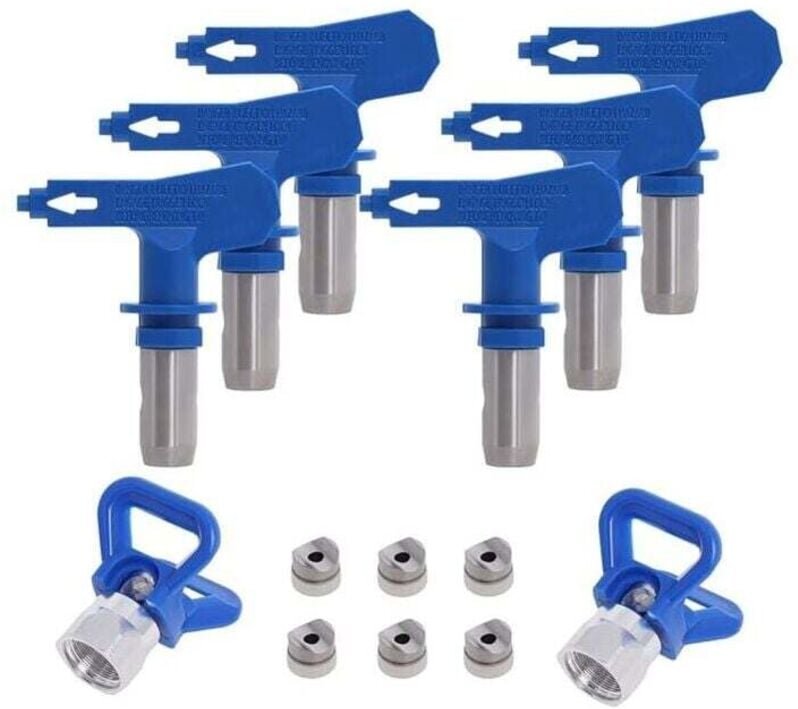 SNQ - Umkehrbare Airless-Sprühdüse, 2X Düsensitzschutz, Airless-Düsenzubehör für Hochdruck-Farbspritzpistole (Typ 211, 3...