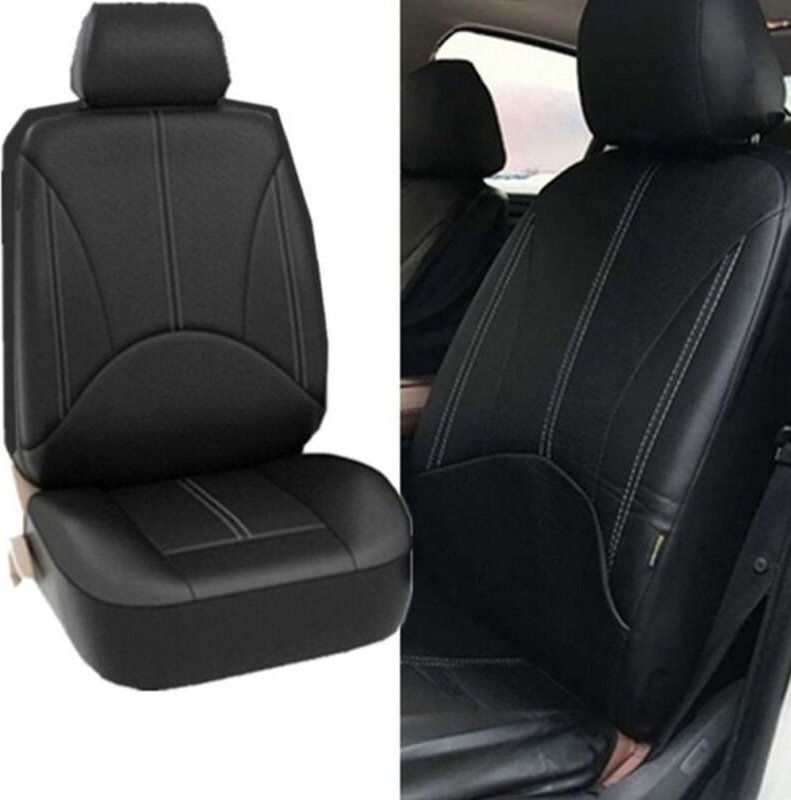 Eosnow Universal Car PU Leder Vordersitzabdeckungen feiner Qualität Rückenschaufel Cover Auto Innenschutzschutz