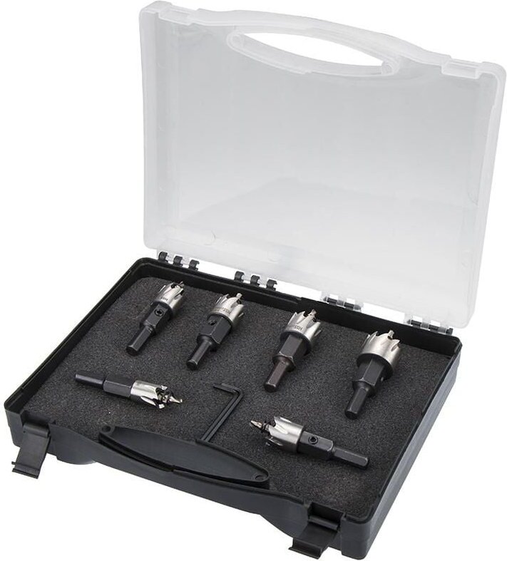 Set mit 6 HSS-Lochschneidern 16 - 30 mm fur Metall Fervi f015/006s