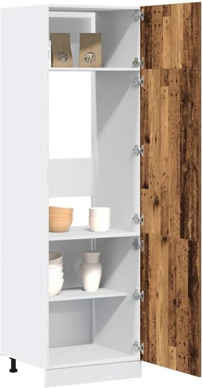 Kühlumbauschrank Altholz-Optik 60x57x207 cm Holzwerkstoff - Vidaxl