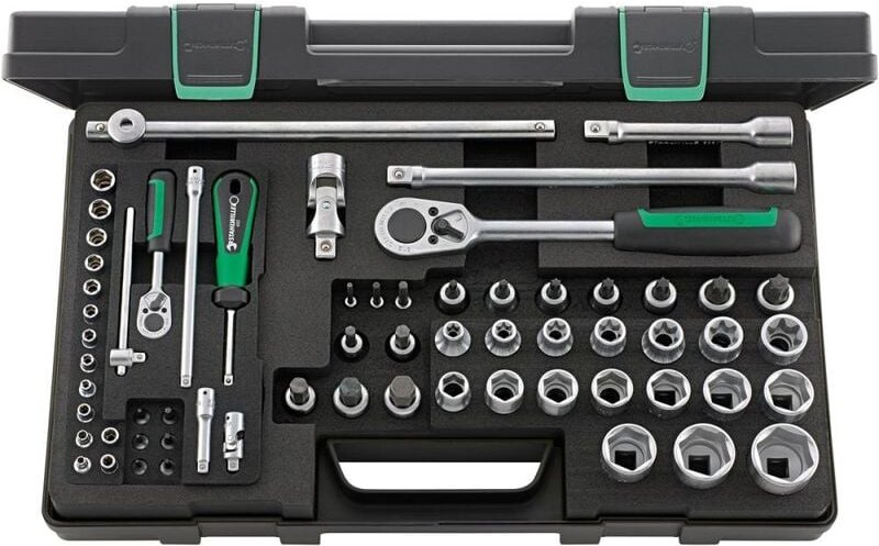 STAHLWILLE Steckschl.-Grt. 1/4" +1/2" 63tlg. Torx