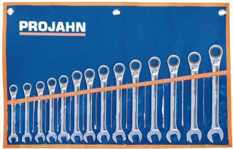 GearTech Schlüssel Satz Rolltasche umschaltbar 14 -tlg. 6 - 7 - 8 - 9 - 10 - 11 - 12 - 13 - 14 - 15 - 16 - 17 - 18 - 19 ...