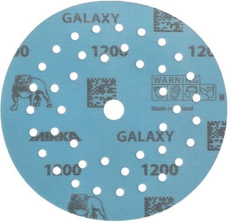 Haftschleifscheibe galaxy Grip Multifit 125 mm Körnung 1200 für Holz / Metall / Lack / Kunststoff Keramik/Korund Lochanz...