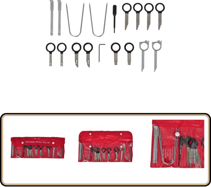 Autoradio-Ausbauwerkzeug-Set - Auto Werkzeug - Radioservicezubehör - Autoradiosausbausatz - Car Audio Tools - Werkstattb...