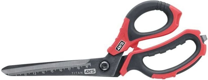 4K5 - Tools 600.501A Universalschere Linkshänder, Rechtshänder Schwarz/Rot