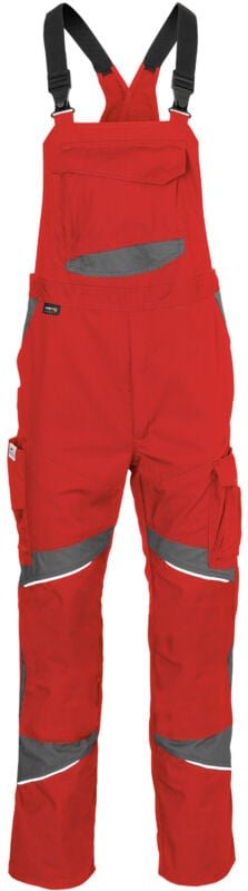 Kübler Workwear - Kübler Latzhose activiq cotton+ 3450 mittelrot/anthrazit Gr. 106