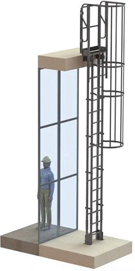 Matisère - Ortsfeste Steigleitern - Steighöhe 2,61 bis 3,70m - CRINO2F-SF-IN316-3