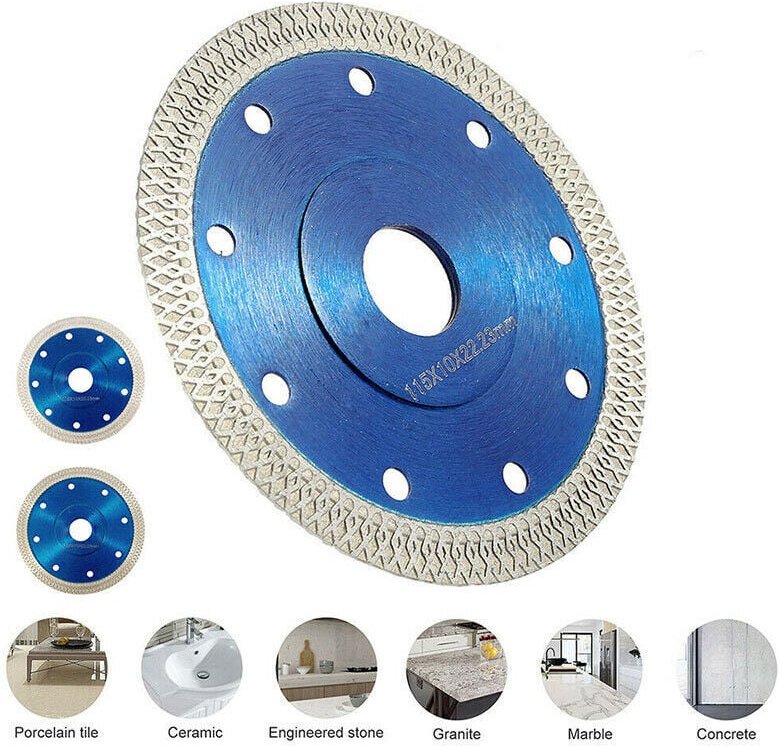 Thumbnail - Fitags - Diamantscheibe 115 mm, 2er-Pack Diamant-Trennscheiben Ø115 x 1,2 mm x 22,23 mm, für Winkelschleifer, Schneiden ...