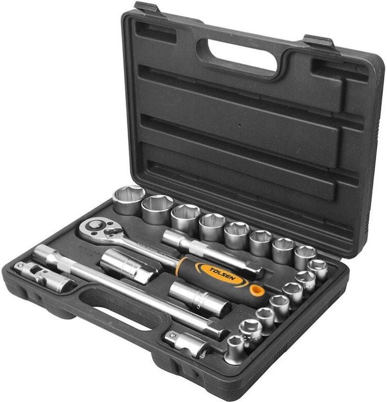 22-Teilige Ratschen-Ratschen-Box Mit 1/2" Tolsen-Steckschlussel