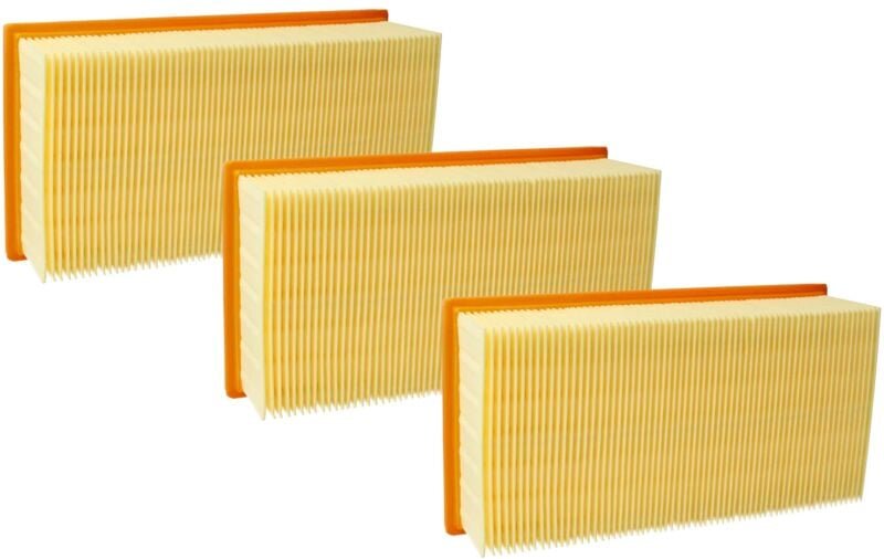 3x Flachfaltenfilter kompatibel mit Würth hws 15-L, iss 32 Staubsauger - Filterelement - Vhbw