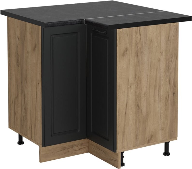 Vicco - Eckunterschrank R-Line, Anthrazit Landhaus, 75.6 cm , ap Anthrazit