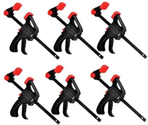 6 Stück Schnellspannklemmen, 4-Zoll-Ratschenstangen-Ratschen, Schnellspann-Einhand-Klemmwerkzeuge für schnelles und einf...