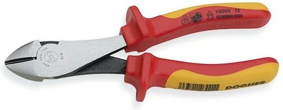 Thumbnail - Isolierte verstärkte Seitenschneiderzange, vde 1000V, 200 mm Dogher 256-200