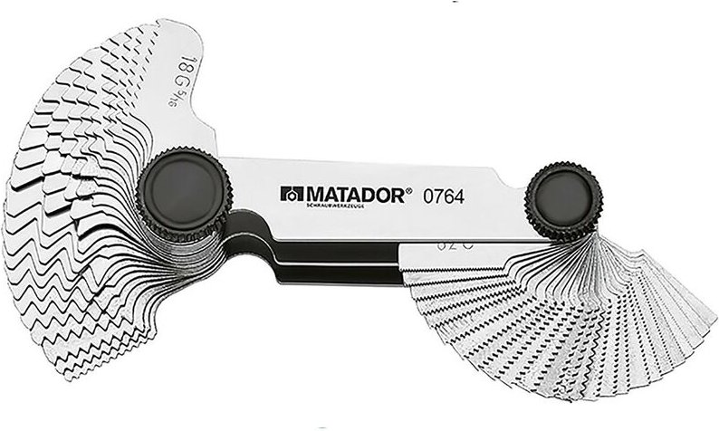 Satz Gewindeschablonen m, 24-tlg., 0,25-6 m