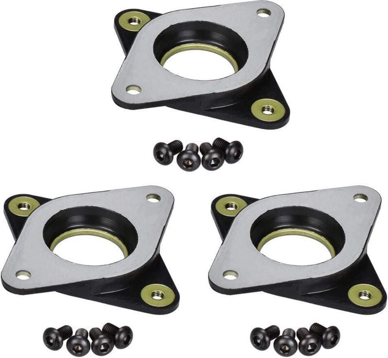 3Dman Nema17 Schwingungsdämpfer aus Stahl und Gummi mit M3-Schrauben für 3D-Drucker CNC, CR-10, 3er-Pack, 3
