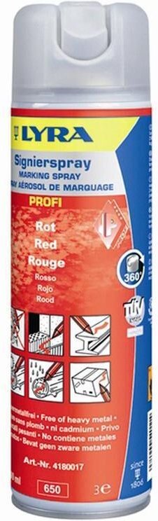 Spraydose Signierspray rot 500 ml