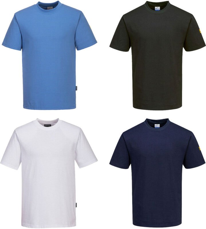 Antistatisches ESD-T-Shirt Weiß M