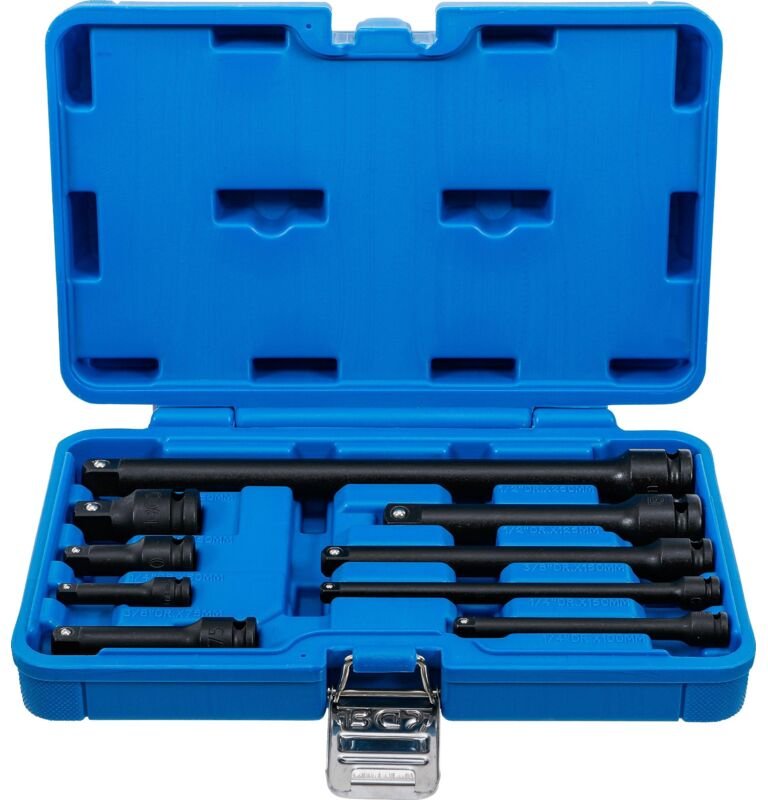 Bgs Technic - Kraft-Verlängerungs-Satz 6,3 mm (1/4') / 10 mm (3/8') / 12,5 mm (1/2') 9-tlg.
