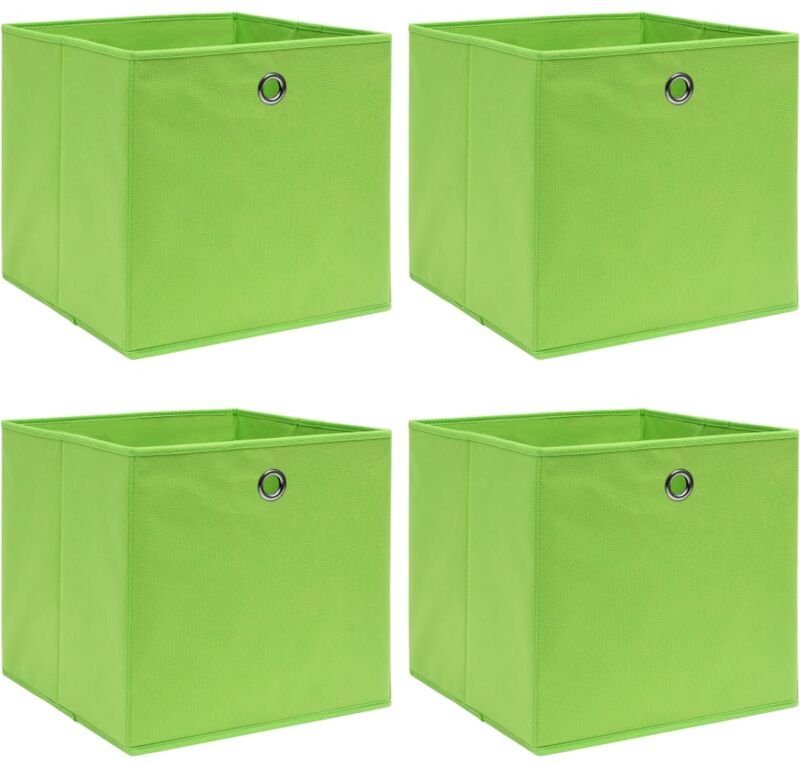 Aufbewahrungsboxen 4 Stk. Grün 32x32x32 cm Stoff Vidaxl