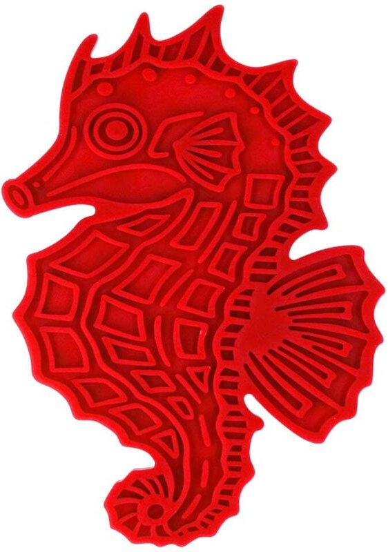 Essen sie langsam leben sie langer lecken sie mat seahorse rood