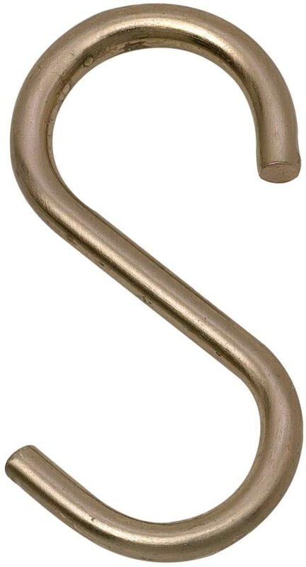 S-Haken offen, Stahl Edelstahl Effekt