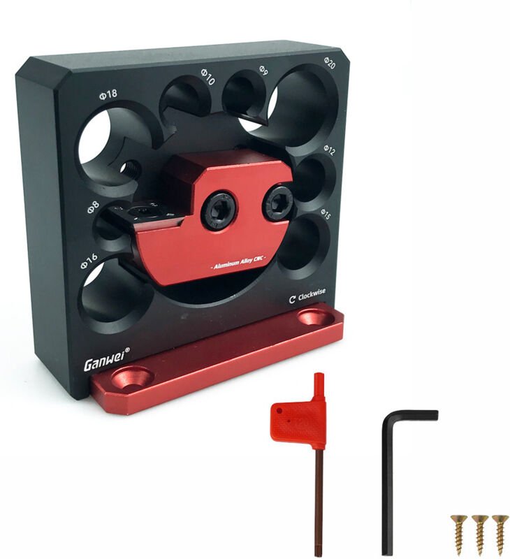 Selbstzentrierende Vorrichtung, verstellbares 8-Loch-Bohrführungswerkzeug für die Holzbearbeitung, Bohrführungs-Stanzer-...