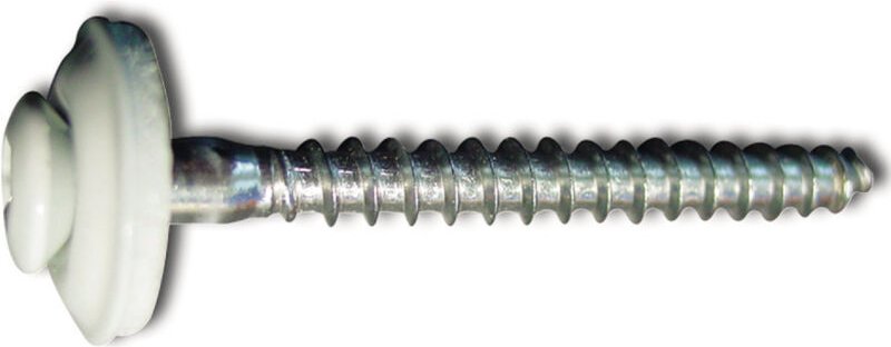 Spenglerschraube 4.5x 45 TX20 Edelstahl A2 Kopf beschichtet RAL9002 grauweiß