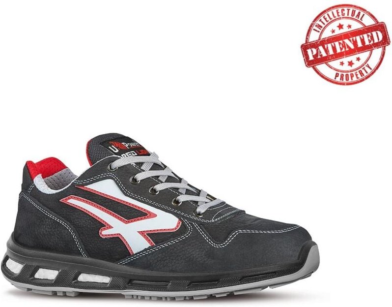 U-power - Sicherheitshalbschuhe dharma esd S3 ci src - Dunkelgrau/Rot 46