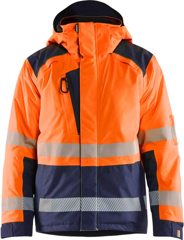 Thumbnail - Arbeitsjacke Winter Hochsichtbarkeit 4455 - Orange/Marine XXL
