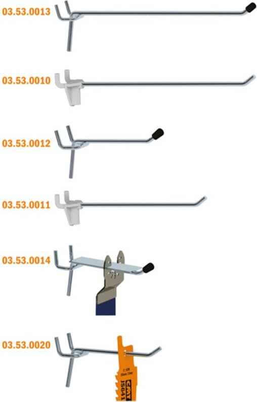 03.53.0012-X24 Kit 24 Haken Für Verkaufsvitrinen 50mm (2'')