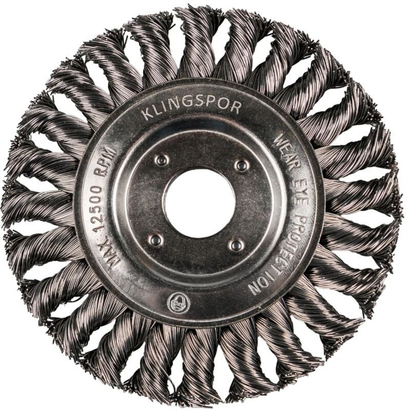 Klingspor BR 600 Z Rundbürste gezopft einreihig Anzahl Reihen 1, 115 x 14 x 22,23 mm 0,5 Stahl