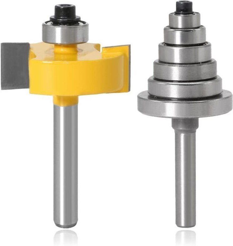 Schlitzfräser, 8-mm-Schaft-Holzschlitzfräser mit 6 einstellbaren Lagern, Holzbearbeitungswerkzeug mit mehreren Tiefen (9...