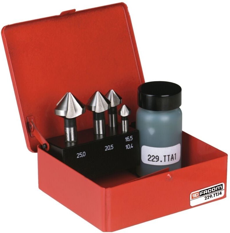 Satz von 4 Walnussfräsern 90° Facom 229.TTJ4