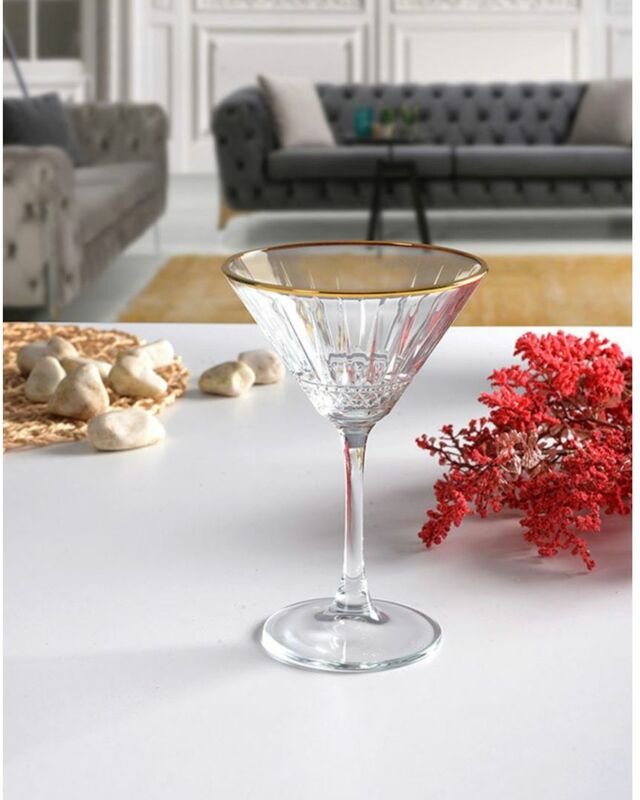 Pasabahce - 440328 4er Pack Elysia Golden Touch Kelchglas/Martiniglas