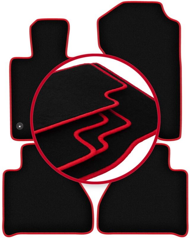 CARLUX-RED Autofußmatten für: Mercedes X-Klasse W470 Pickup (2017-)