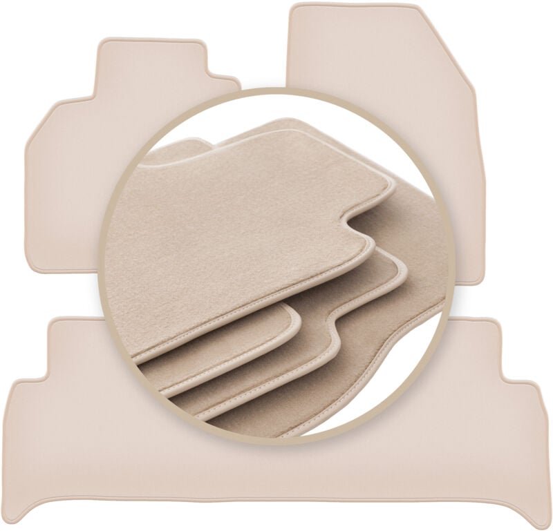 Beige PREMIUM-Matten für: Renault Grand Scenic III Minivan 2009-2016