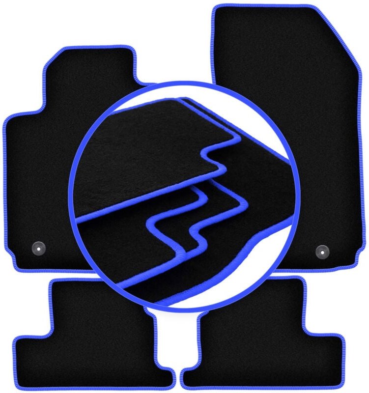 CARLUX-BLUE Autofußmatten für: Alfa Romeo Brera Coupé (2005-2010)