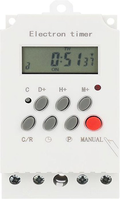 Aiperq - 220 v 25 a Programmierbarer digitaler Zeitschalter, elektronischer Zeitschalter für DIN-Schienenmontage mit LCD...