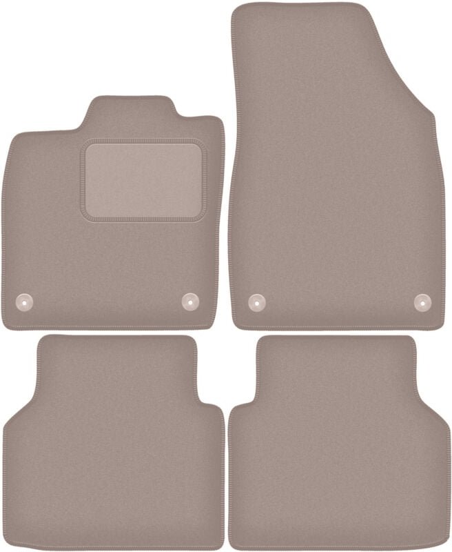 Beige Velours-Fußmatten für: Volkswagen ID.4 Crossover (2020-)