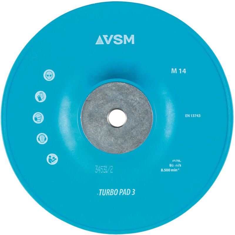 Vsm Fiberscheiben-Stützteller turbo pad 3 hart/gerippt, Außen-Ø: 180 mm