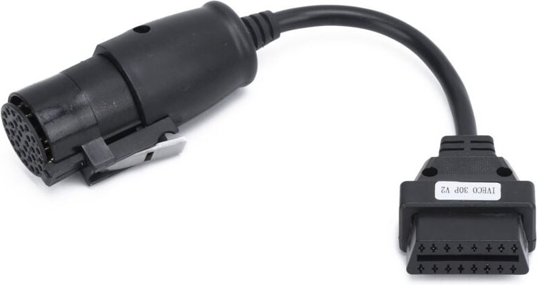 OBD2 30-Pin-16-Pin-Diagnosekabeladapter, 250 mm/9,8 Zoll Länge, Ersatz für IVECO-Lkw