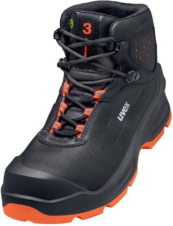 UVEX 3 Sicherheits-Stiefel Gr. 42 W11 S3 ESD SR schwarz/orange 6873.2